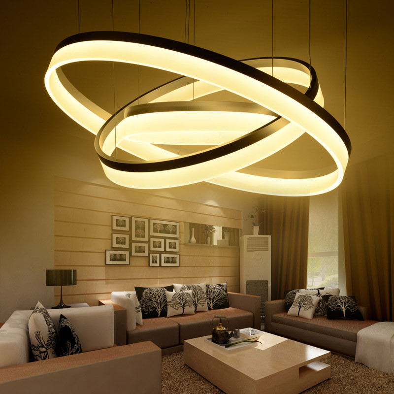 Led Living Room Lights
 Modern LED living dining room pendant lights suspension