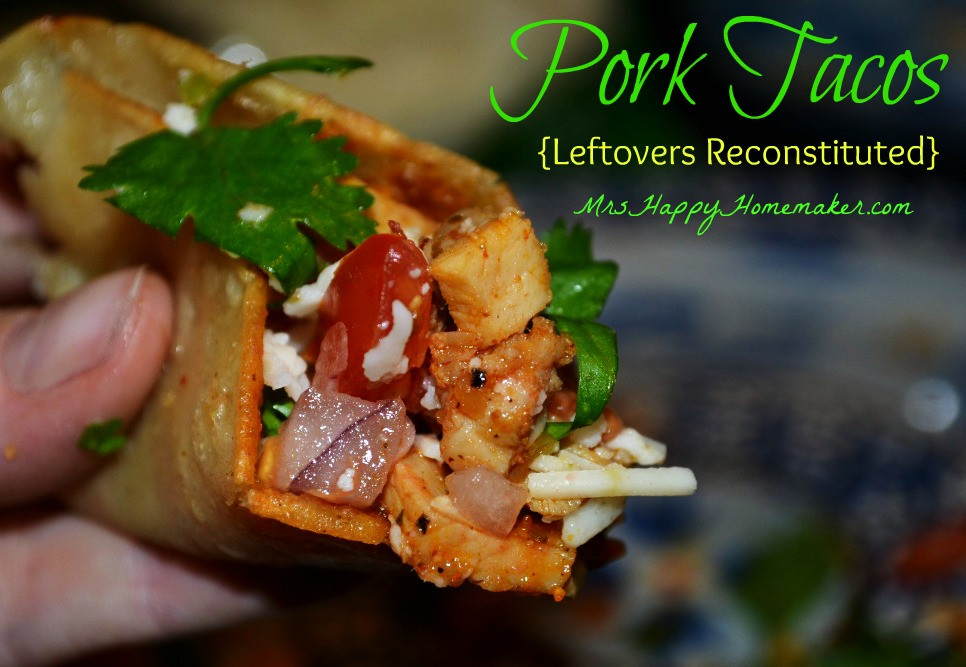 Leftover Pork Chop Recipes Mexican
 Pork Tacos from Leftovers Mrs Happy Homemaker