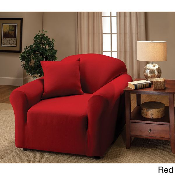 Living Room Chair Slipcovers
 Stretch Jersey Chair Slipcover Red Madison