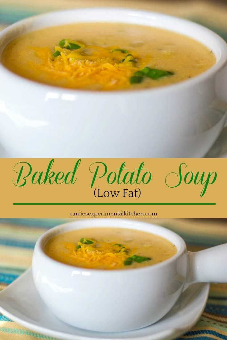 Low Calorie Baked Potato Soup
 Baked Potato Soup Low Fat Carrie’s Experimental Kitchen