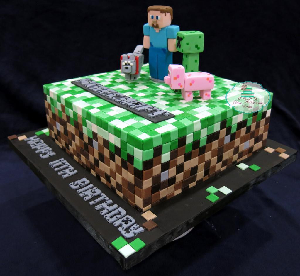 Minecraft Birthday Cake Ideas
 You have to see Minecraft Cake by RoseDreamCakes