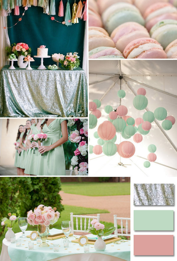 Mint Wedding Theme
 Having Some Sequins In Weddings 2014 Wedding Trends Part 5