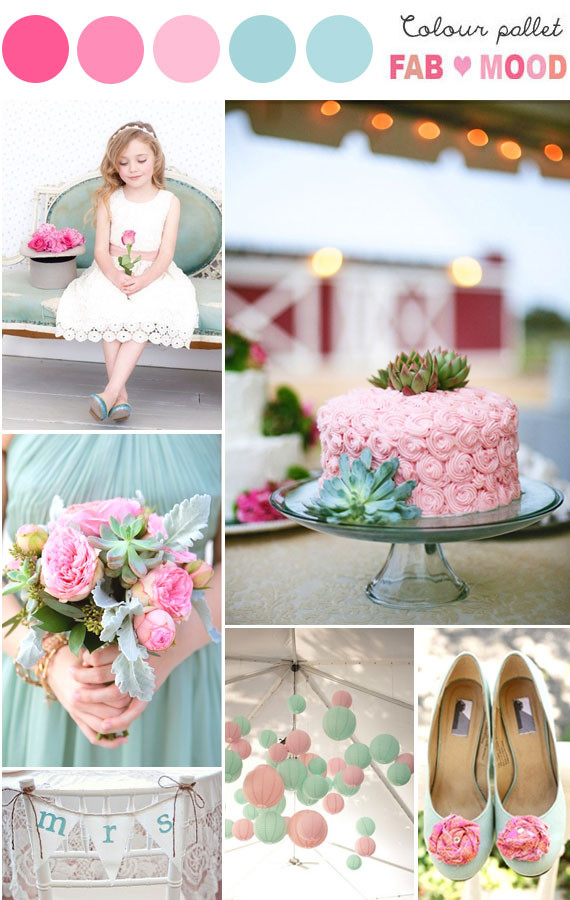 Mint Wedding Theme
 mint pink wedding inspiration board 1 Fab Mood