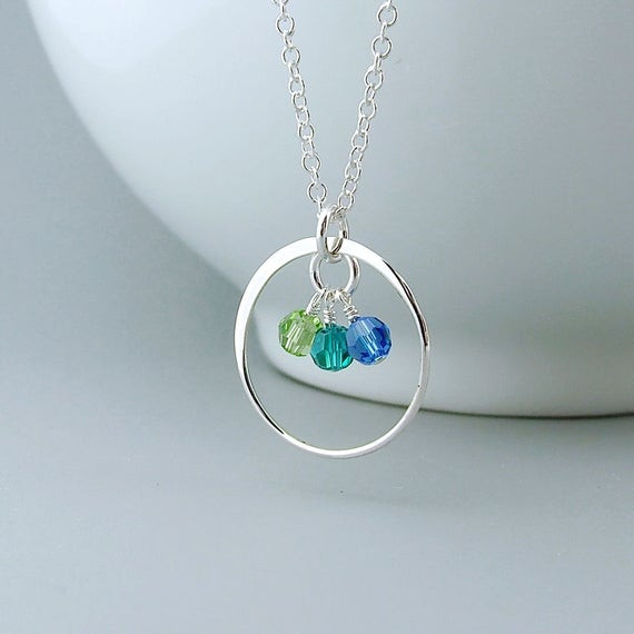 Mothers Day Birthstone Gifts
 Birthstone Mother Necklace mom jewelry mothers eternity