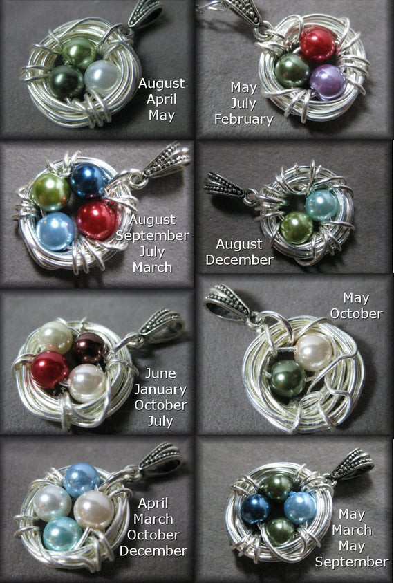 Mothers Day Birthstone Gifts
 Mother s Day Birthstone Bird Nest Custom Personalized Wire