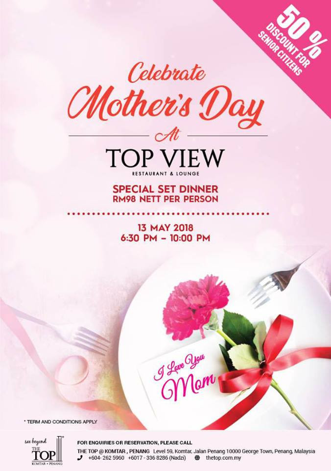 Mothers Day Food Deals
 Mothers Day Special Set Dinner Top View Restaurant