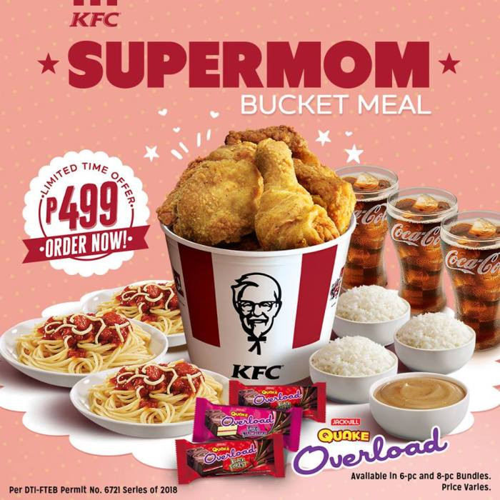 Mothers Day Food Deals
 KFC Supermom Bucket Meal