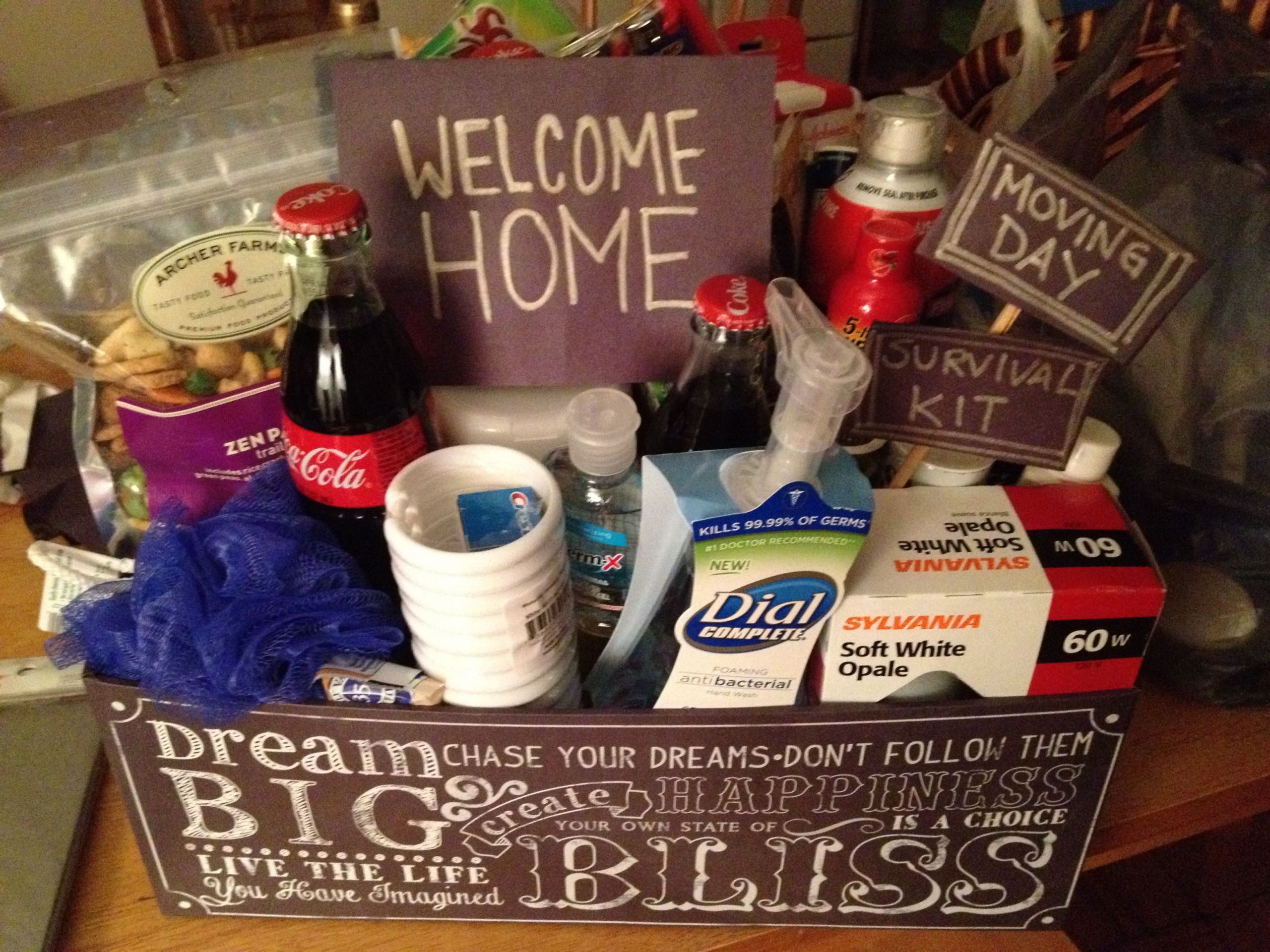 New Home Gift Basket Ideas
 Celebrate a new home Moving day care package Moving day t basket