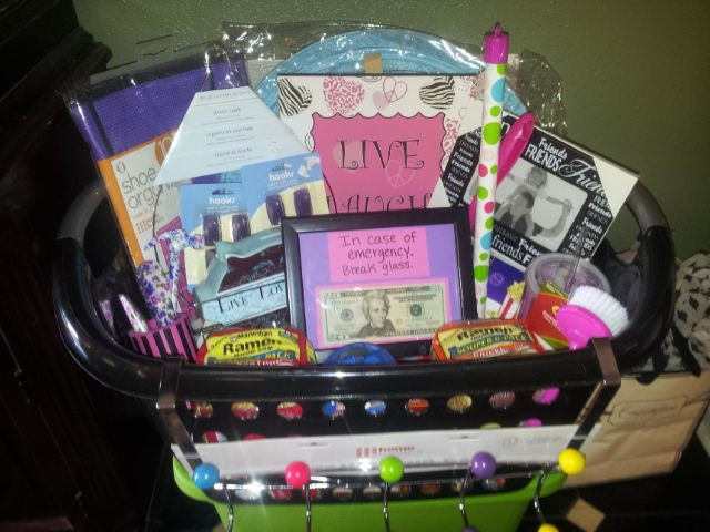 Off To College Gift Basket Ideas
 " f to college" t basket includes fold up hamper