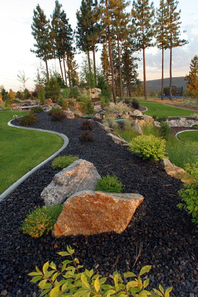 Outdoor Landscape With Rocks
 Pin by Donna Gibson on home landscape
