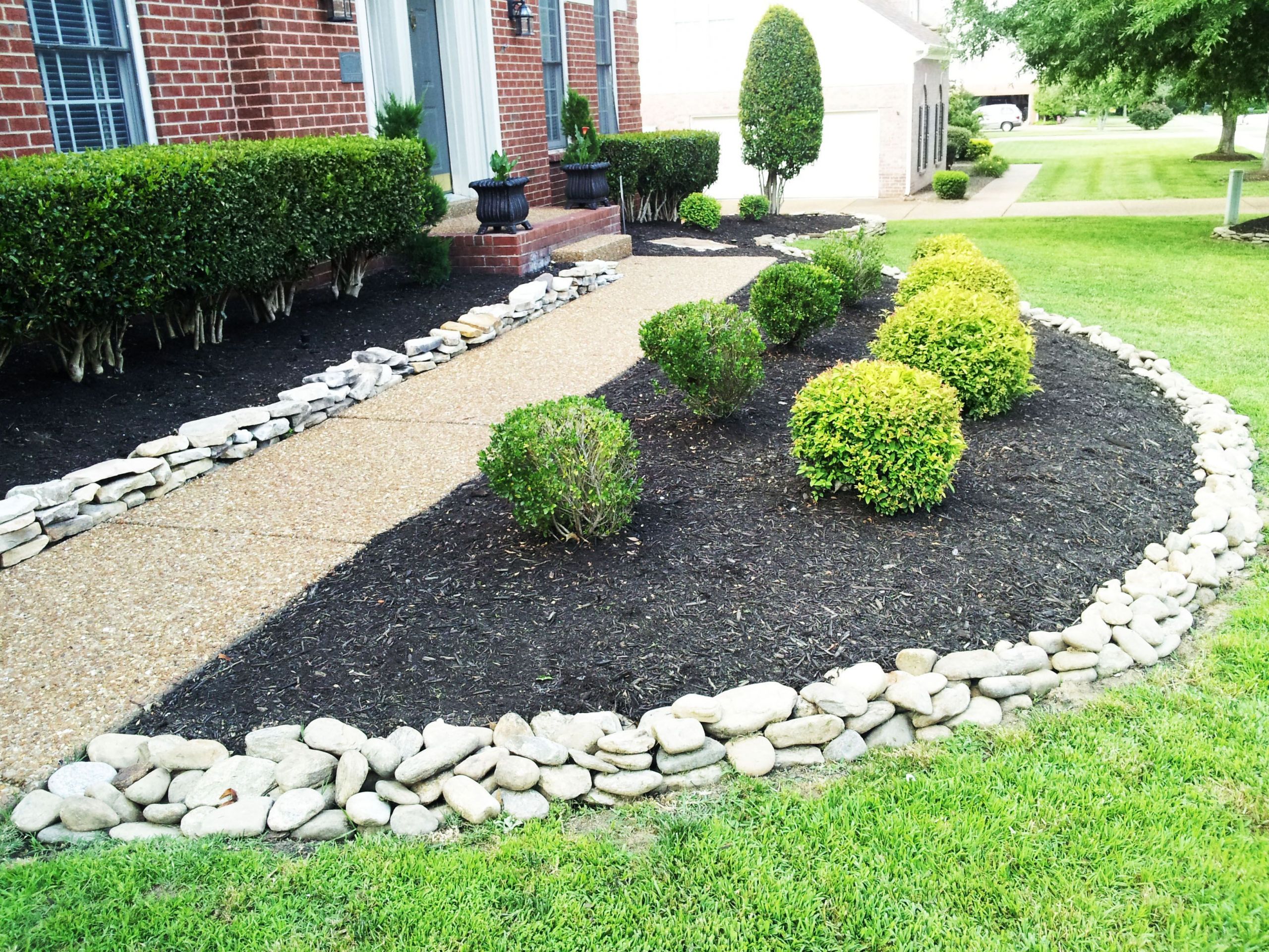 Outdoor Landscape With Rocks
 Decorative Landscaping with Rocks for a Natural House