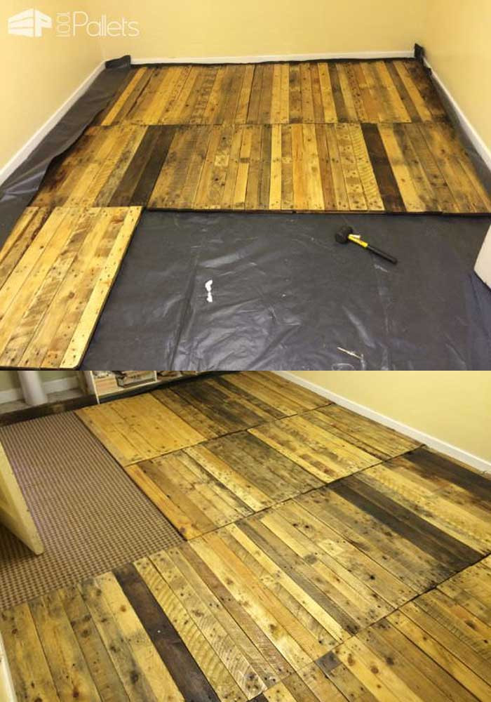 Pallet Wood Floor DIY
 Easy to Build Wood Pallet Flooring at No Cost DIY Design
