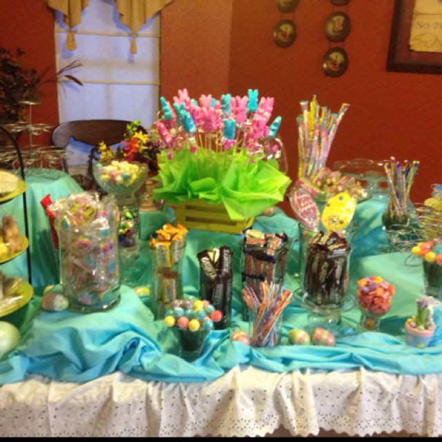 Party Ideas For Easter
 Easter Birthday Party Candy Bar