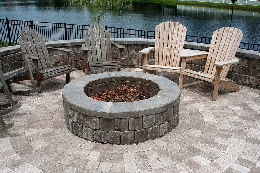 Paving Stones Fire Pit
 Bamboo Landscapes Fire Pits & Pavers landscaping with