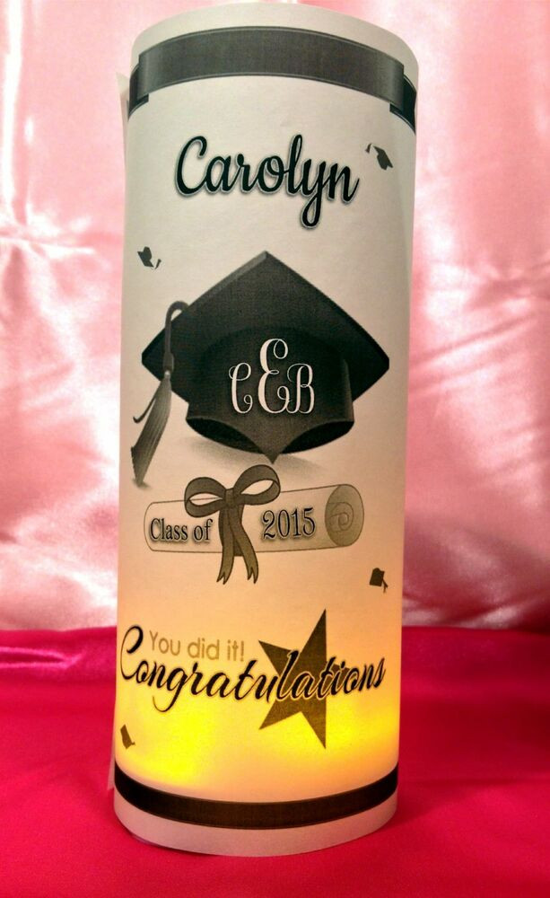 Personalized Graduation Party Ideas
 10 Personalized Graduation Luminaries Table Centerpieces