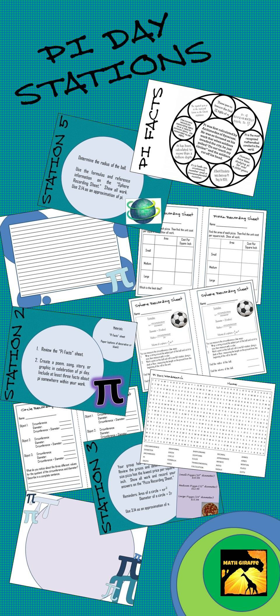 Pi Day Ideas For Middle School
 Pi Day Stations math education