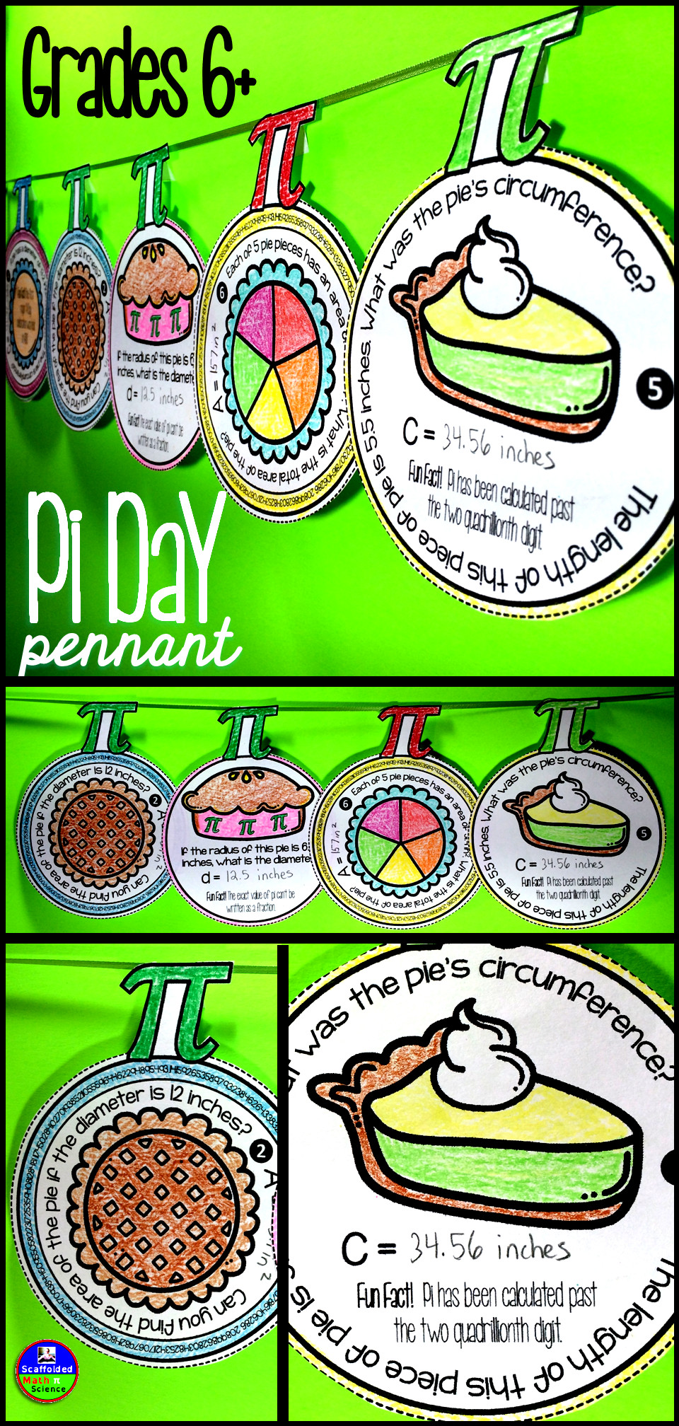 Pi Day Ideas For Middle School
 Pi Day Pennant Activity for Middle School