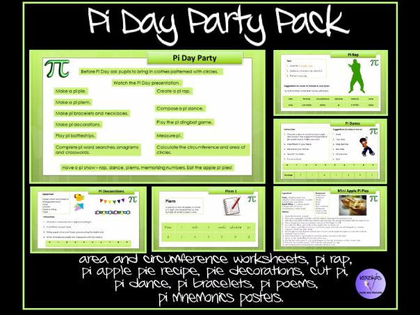 Pi Day Party Supplies
 Pi Day Party Pack Jam Packed Full of Activities for Pi