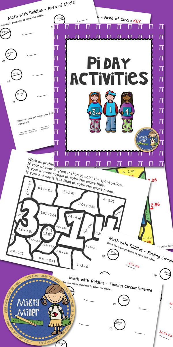 Pi Day Worksheets Activities
 Pi Day Activities