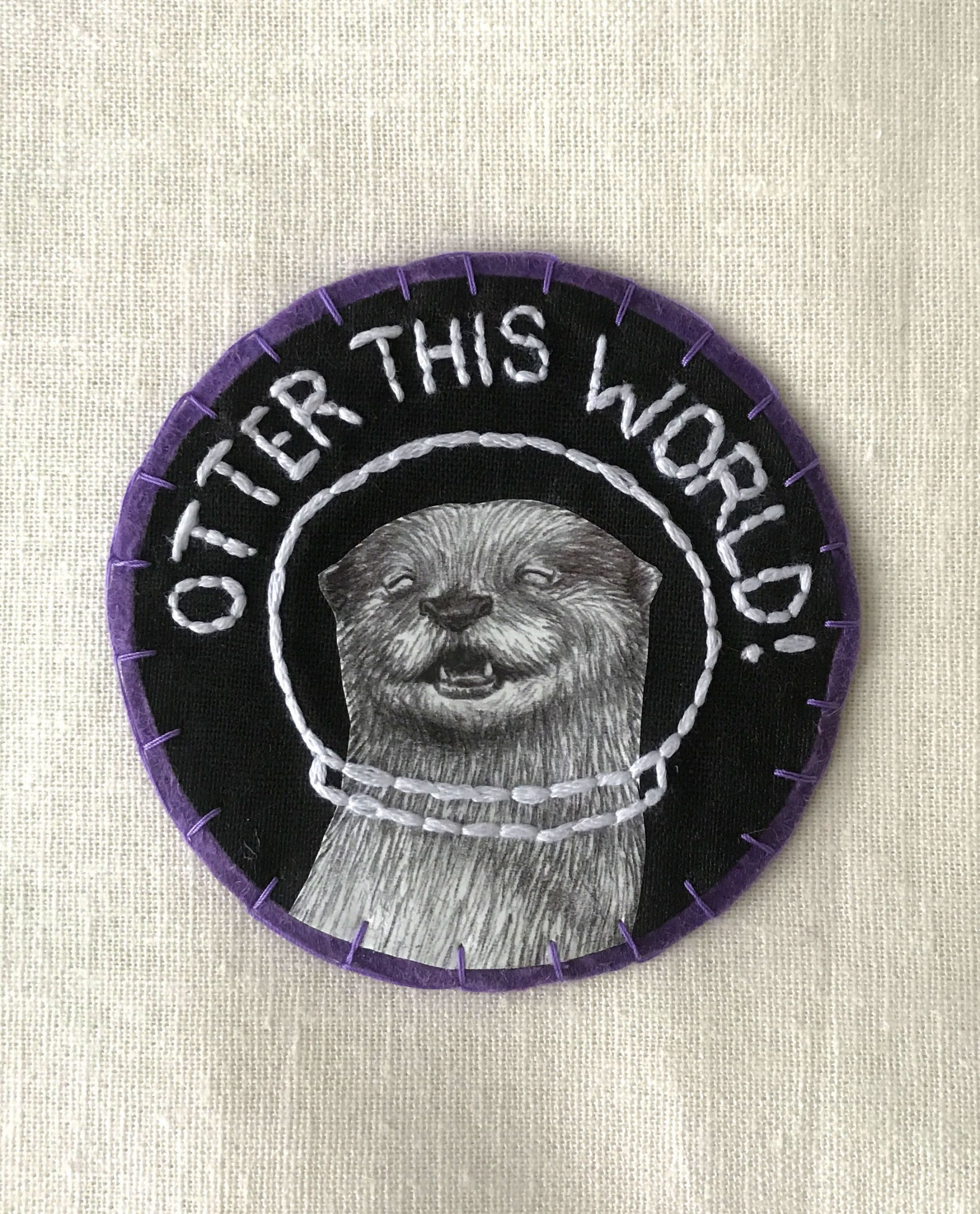 Pins And Patches
 Otter Patch Space Pin Funny Pin Funny Patch Otter Pin