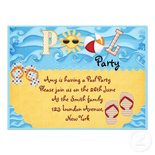 Pool Party Invitation Wording Ideas
 pool party kids ideas