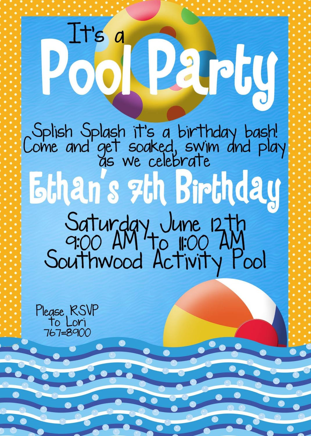 Pool Party Invitation Wording Ideas
 The Perfect Kids Pool Party