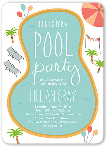 Pool Party Invitations Ideas
 Pool Party Invitations