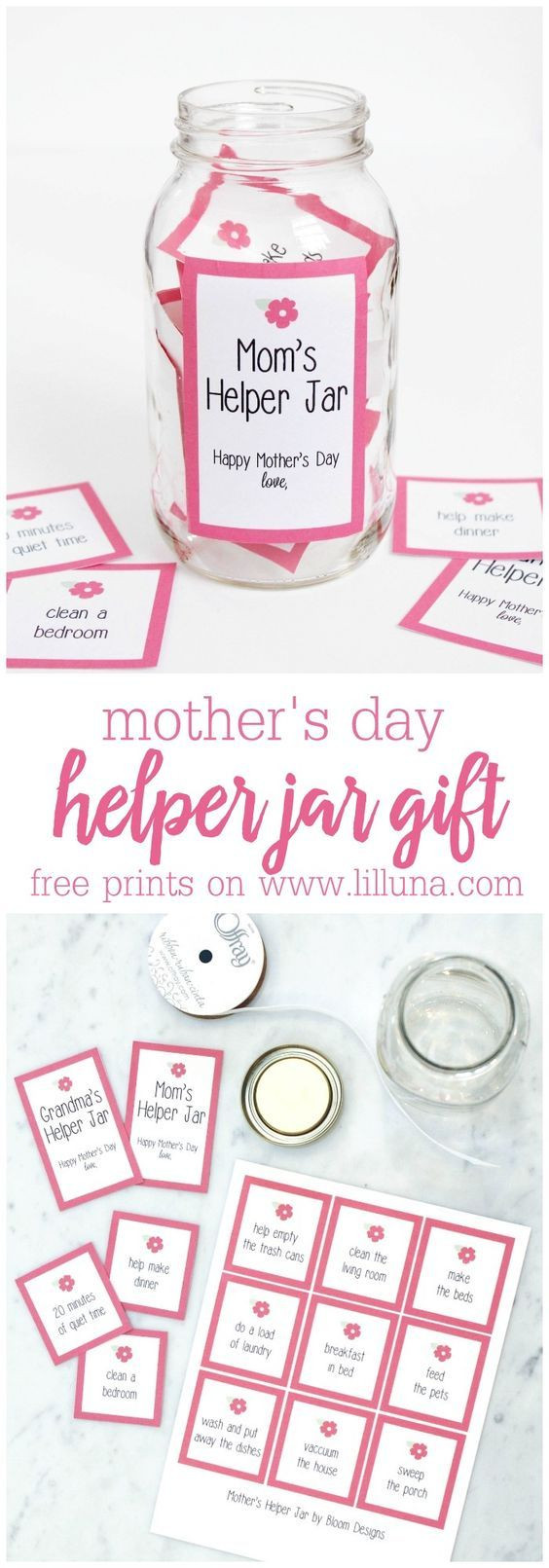 Practical Mother's Day Gift Ideas
 Mom s Helper Jar Printables Ideas