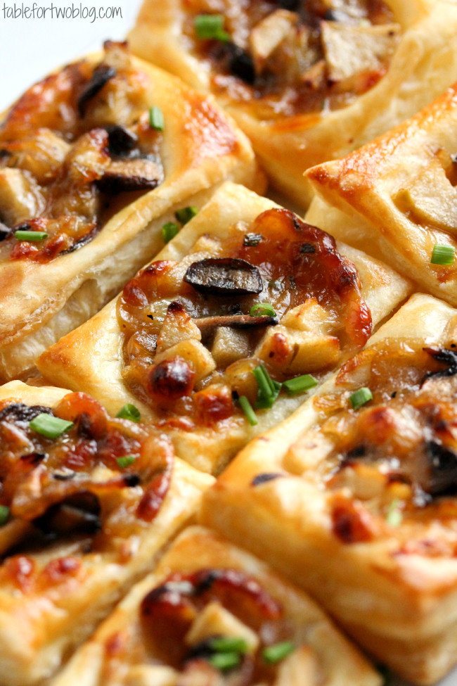 Puff Pastry Ideas Appetizers
 Caramelized ion Mushroom Apple and Gruyere Bites