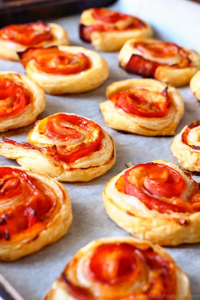 Puff Pastry Ideas Appetizers
 Easy Bacon Pinwheels with Cheddar Happy Foods Tube