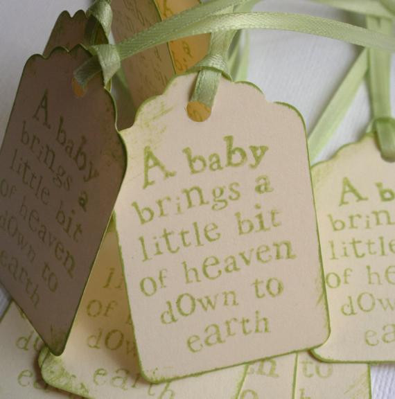 Quote For Baby Shower
 Baby Quote Tags for Showers or Favors by TheOrangeSparrow