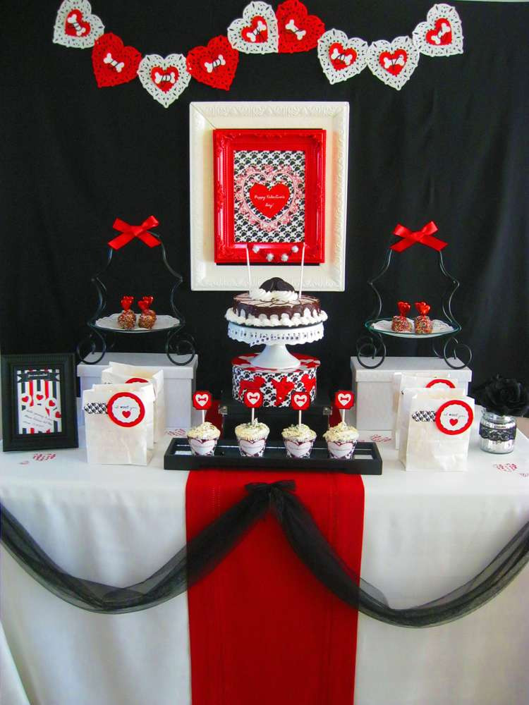 Red And White Graduation Party Ideas
 Red black and white Valentine s Day Party Ideas