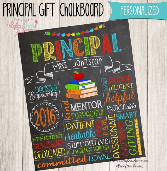 Retirement Party Ideas For School Principals
 Principal Gift The Best Principal Chalkboard by