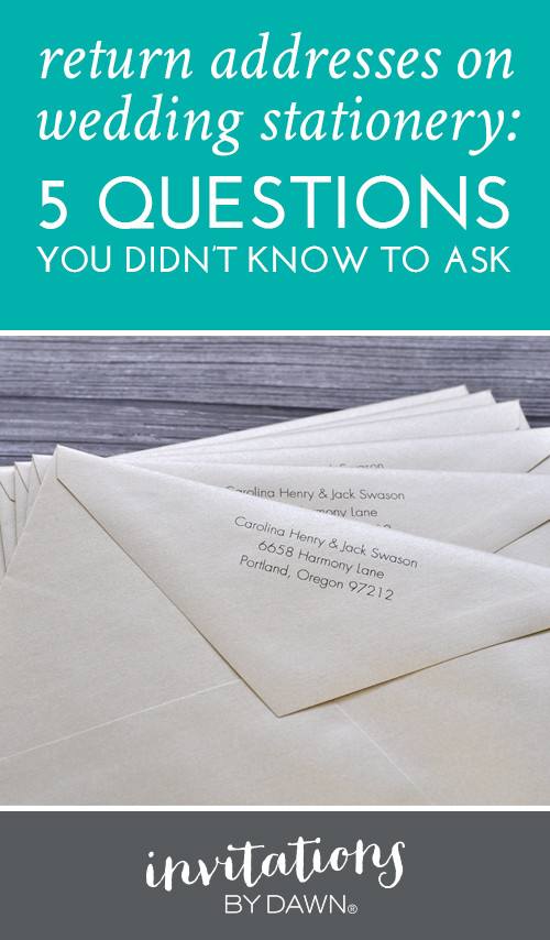 Return Address On Wedding Invitations
 Return Address Etiquette 5 Questions You Didn’t Know to Ask