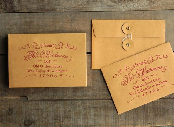 Return Address On Wedding Invitations
 Return Address Stamp for Wedding Invitations & Save the Dates