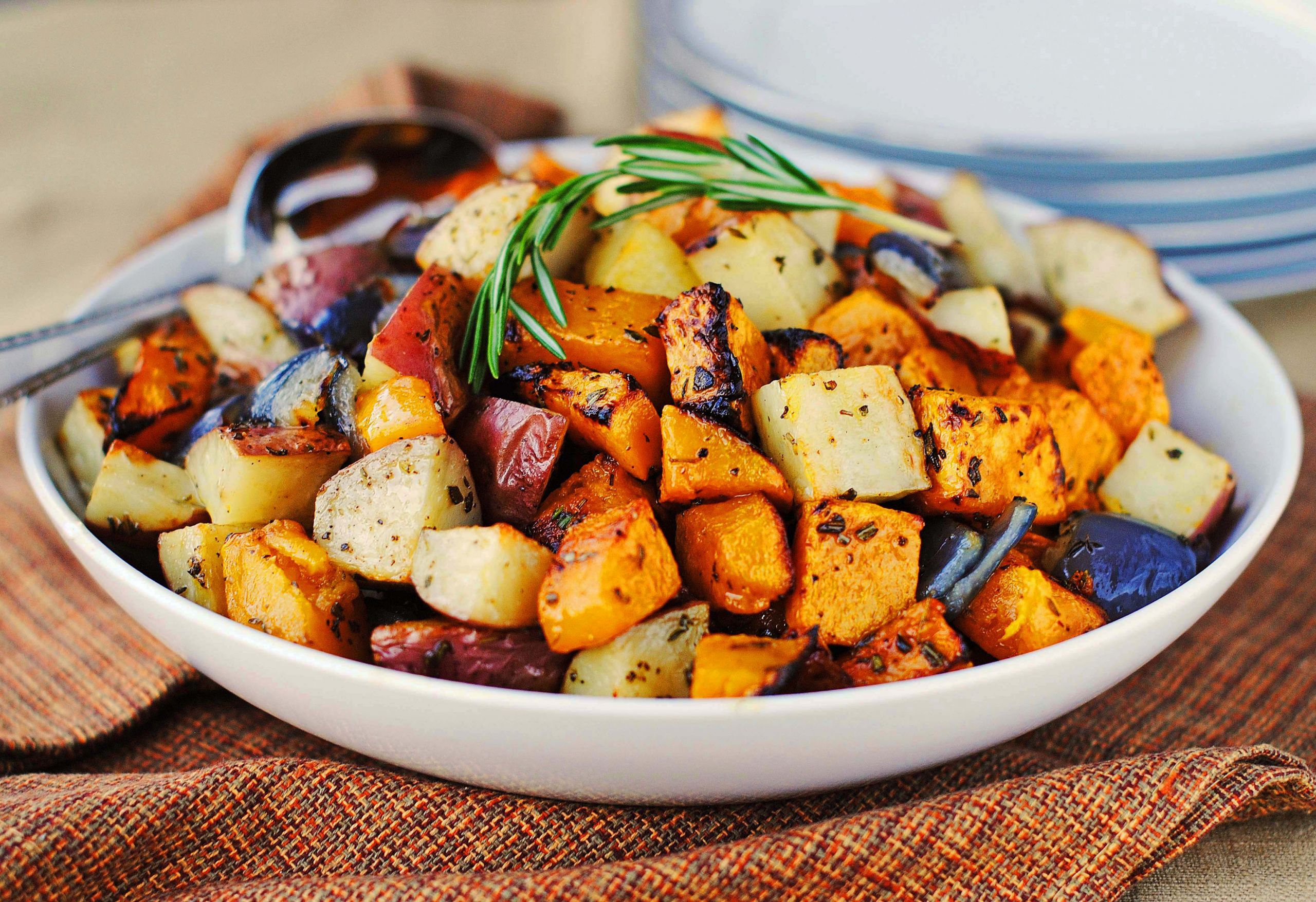 Roasted Potatoes And Vegetables
 Roasted Butternut Squash ions and Red Potatoes with