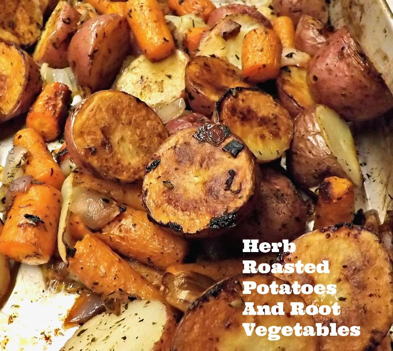 Roasted Potatoes And Vegetables
 side dish
