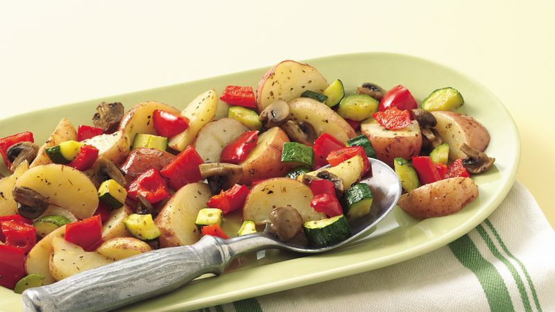 Roasted Potatoes And Vegetables
 Oven Roasted Potatoes and Ve ables Recipe BettyCrocker