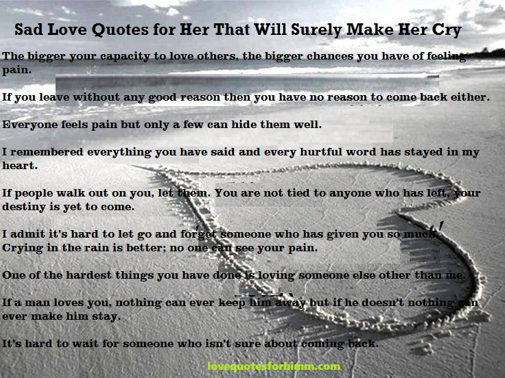 Romantic Quotes For Her To Make Her Cry
 love quotes for her that will make her cry
