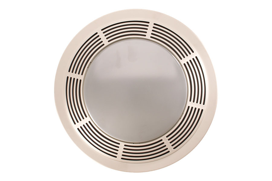 Round Bathroom Exhaust Fan
 Broan 751 Fan and Light with Round White Grille and Glass