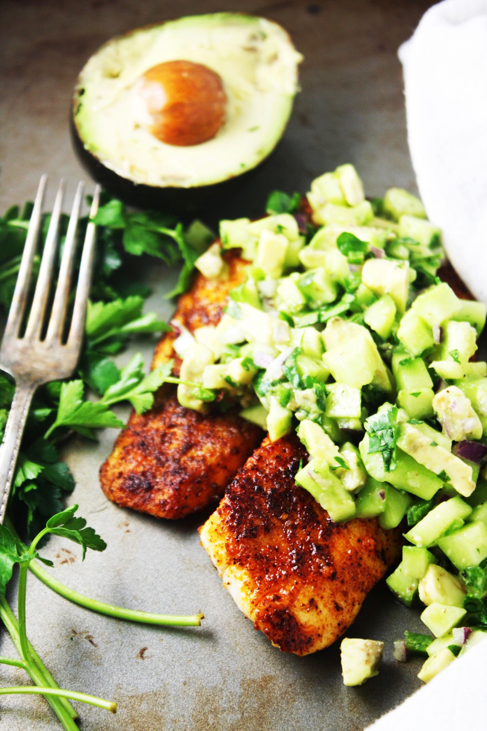 Side Dishes For Baked Tilapia
 Blackened Tilapia with Cucumber Avocado Salsa [21 Day Fix]