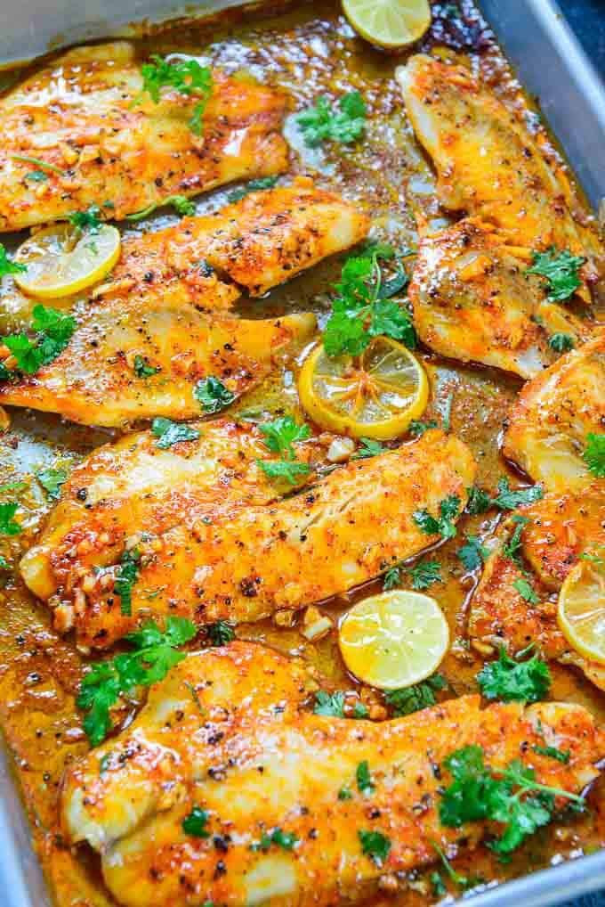 Side Dishes For Baked Tilapia
 Spicy Lemon Garlic Baked Tilapia Recipe
