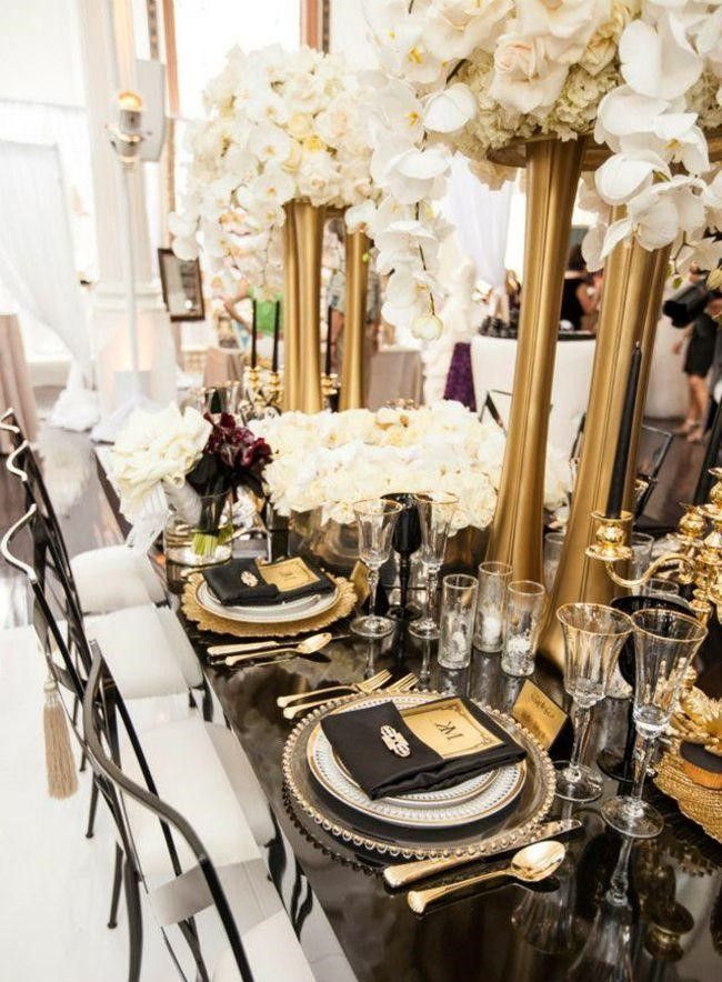 Silver And Gold Wedding Theme
 Black Gold And Ivory Wedding Ideas