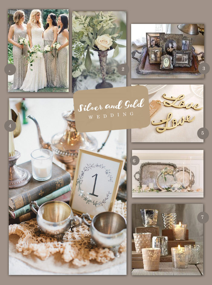 Silver And Gold Wedding Theme
 Wedding Theme Thursday Silver and Gold
