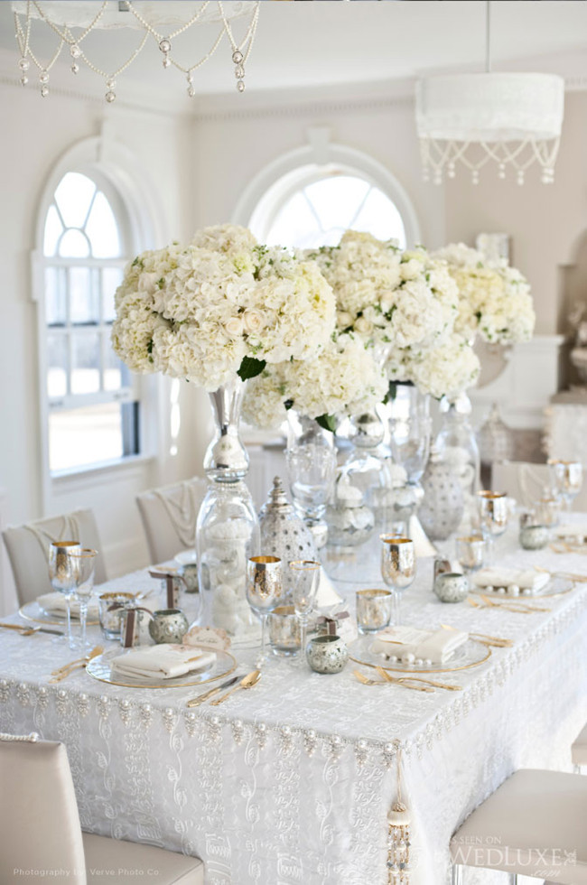 Silver And Gold Wedding Theme
 Silver And White Creates The Perfect Modern Wedding Theme
