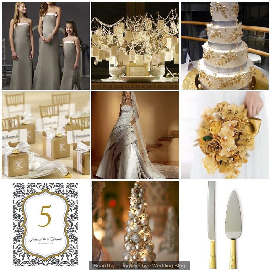 Silver And Gold Wedding Theme
 Silver and Gold Wedding Theme Winter Wedding Theme Idea