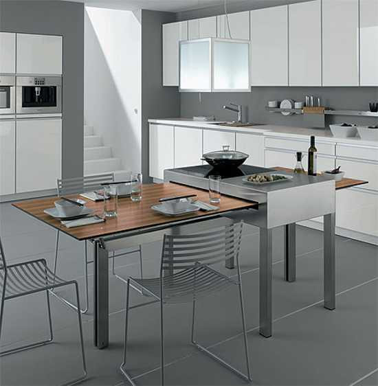 Small Modern Kitchen Table
 Modern Tables for Small Kitchens Show Adjustable