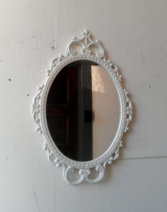 Small Oval Bathroom Mirror
 Small Bathroom Vanity Mirror Ornate Oval White Mirror 17x12