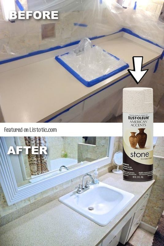 Spray Paint Bathroom Countertop
 29 Easy Spray Paint Ideas That Will Save You A Ton