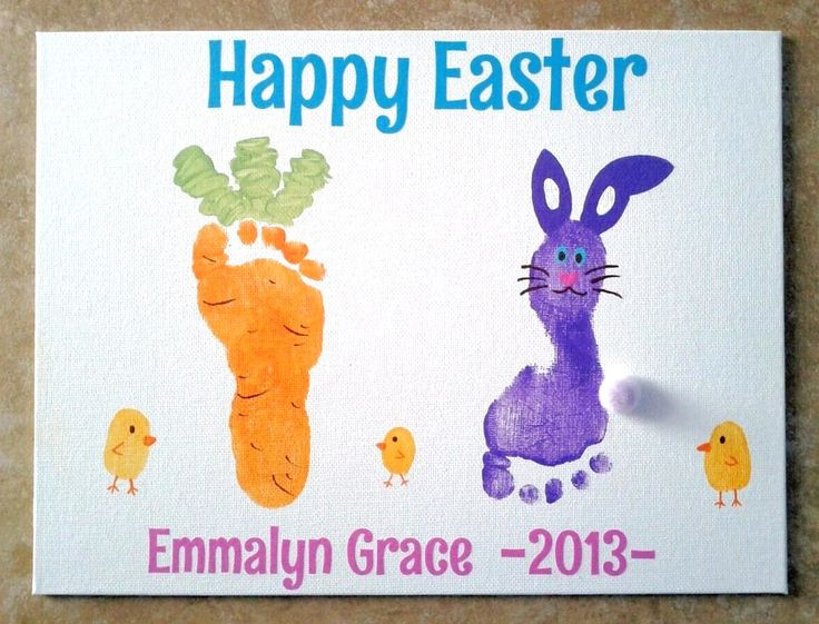 Spring Ideas For Babies
 Easter Foot Prints 2013 We took prints of Emmalyn s left